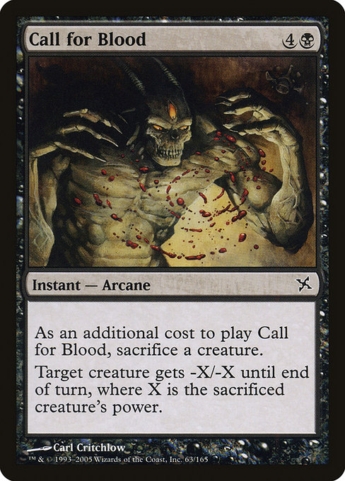 Call for Blood highlighted card art
