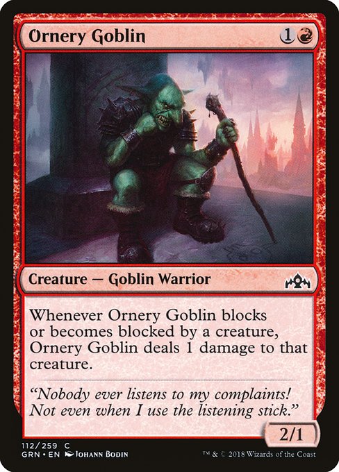 Ornery Goblin from Guilds of Ravnica