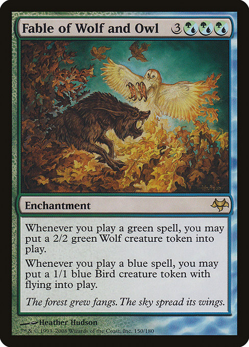 Fable of Wolf and Owl highlighted card art