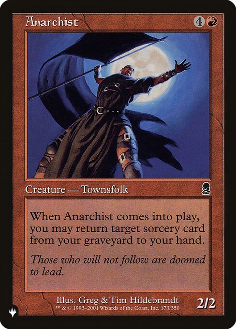 Anarchist highlighted card art