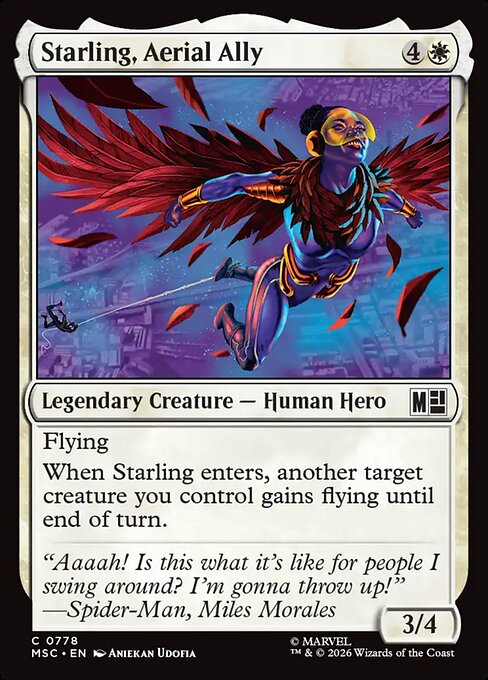 Starling, Aerial Ally from Marvel Super Heroes Commander