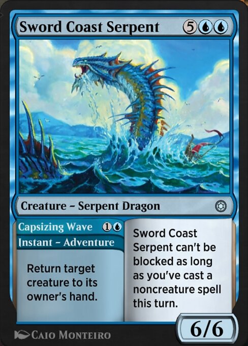 Sword Coast Serpent // Capsizing Wave highlighted card art