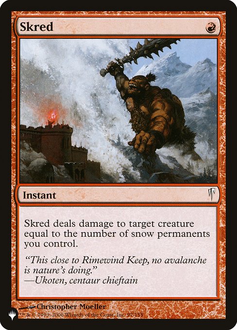 Skred highlighted card art