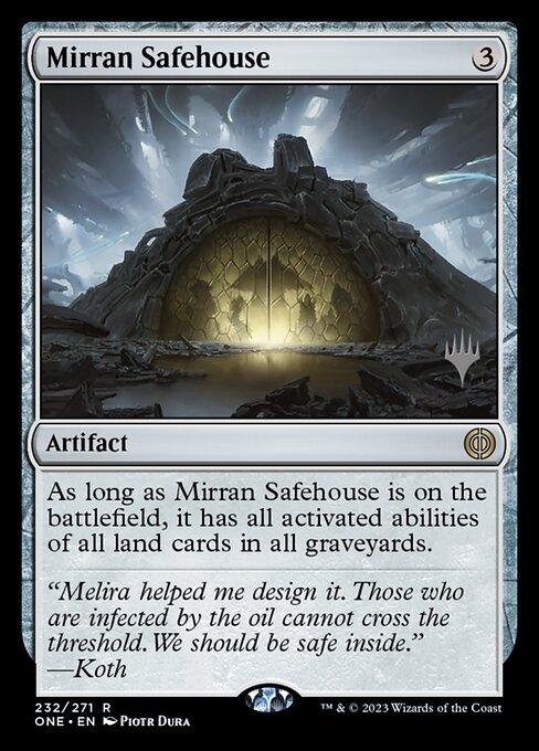 Mirran Safehouse from Phyrexia: All Will Be One Promos