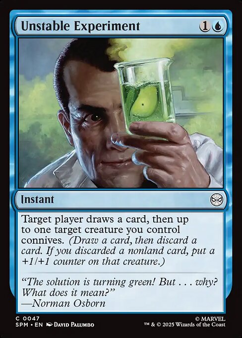 Unstable Experiment highlighted card art