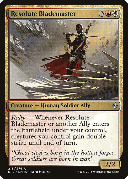 Resolute Blademaster highlighted card art