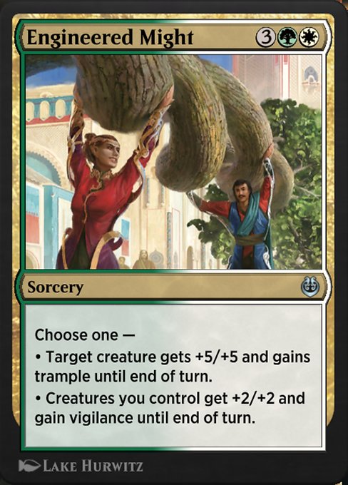 Engineered Might highlighted card art