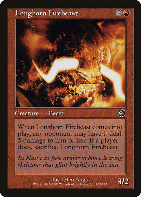 Longhorn Firebeast highlighted card art