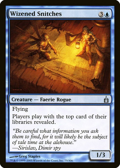 Wizened Snitches highlighted card art
