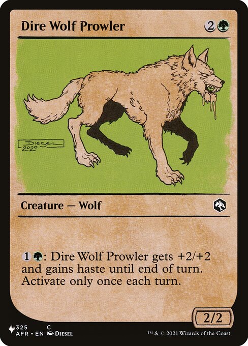 Dire Wolf Prowler highlighted card art