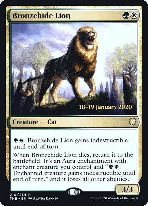 Bronzehide Lion from Theros Beyond Death Promos
