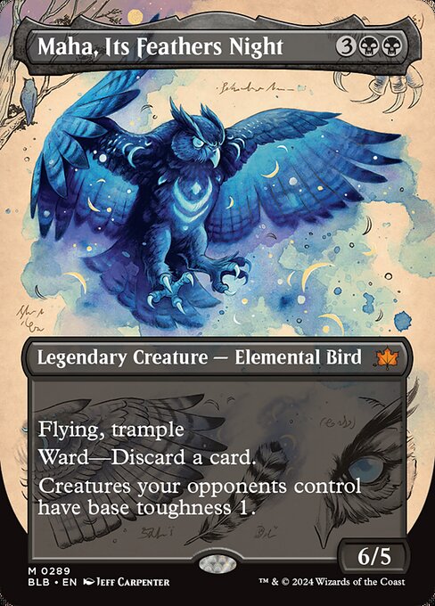 Maha, Its Feathers Night highlighted card art