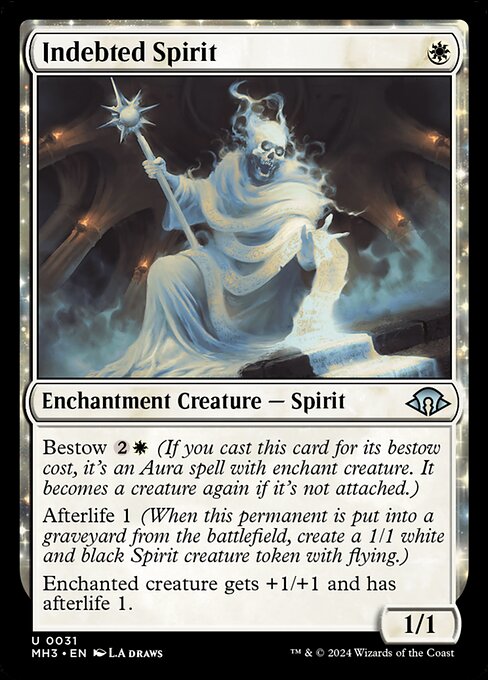 Indebted Spirit highlighted card art