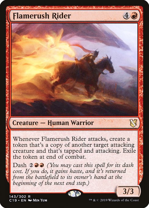 Flamerush Rider from Commander 2019