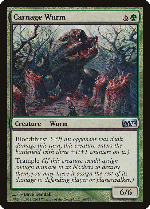 Carnage Wurm highlighted card art