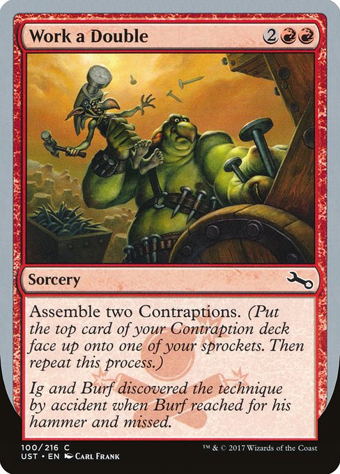 Work a Double highlighted card art