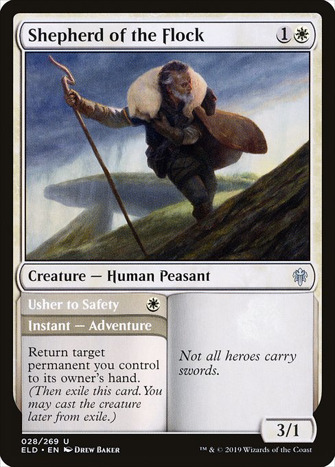 Shepherd of the Flock // Usher to Safety from Throne of Eldraine