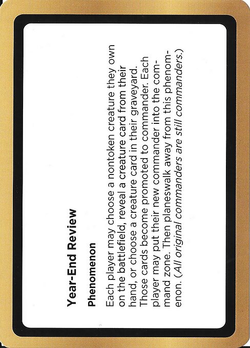 Year-End Review highlighted card art
