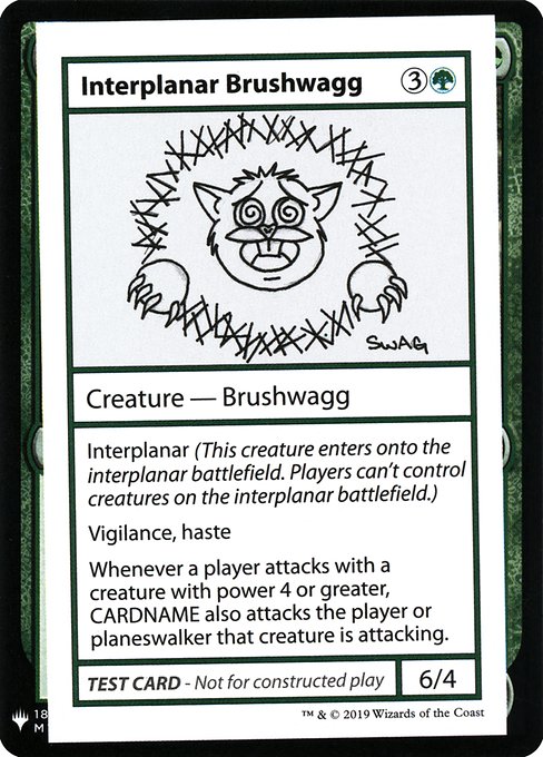 Interplanar Brushwagg from Mystery Booster Playtest Cards 2019