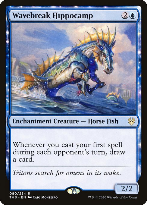 Wavebreak Hippocamp from Theros Beyond Death Promos
