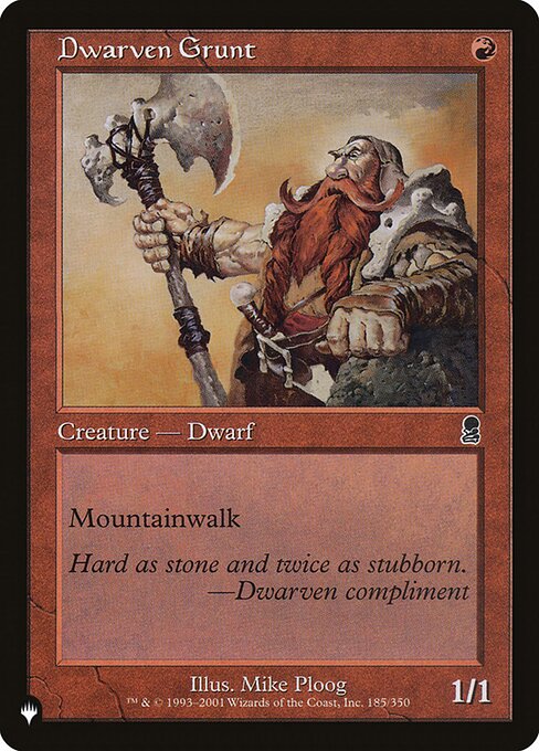Dwarven Grunt highlighted card art