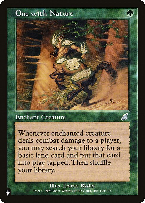 One with Nature highlighted card art
