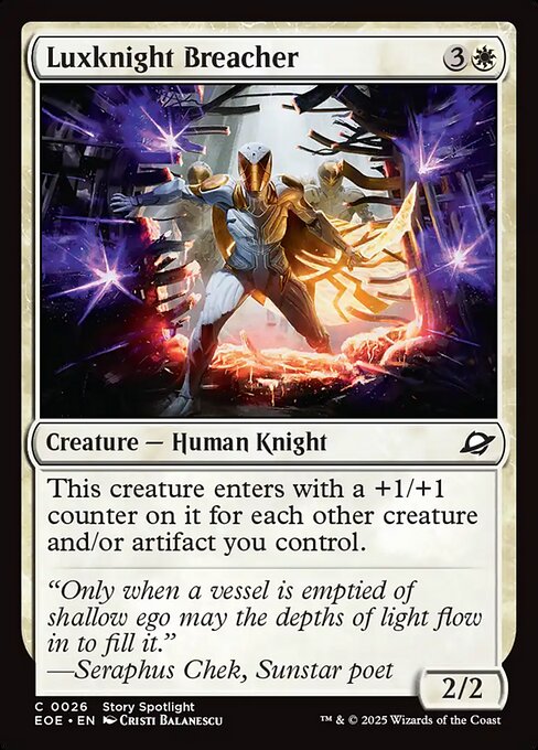 Luxknight Breacher highlighted card art