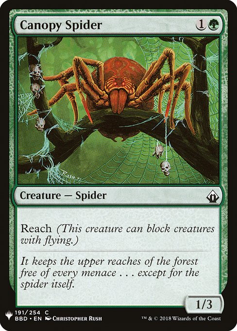 Canopy Spider highlighted card art