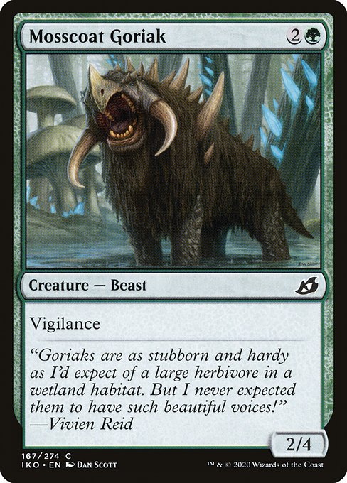 Mosscoat Goriak highlighted card art