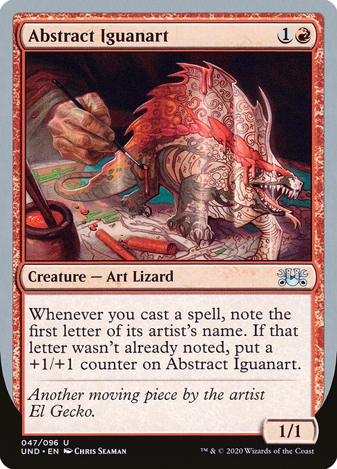 Abstract Iguanart highlighted card art