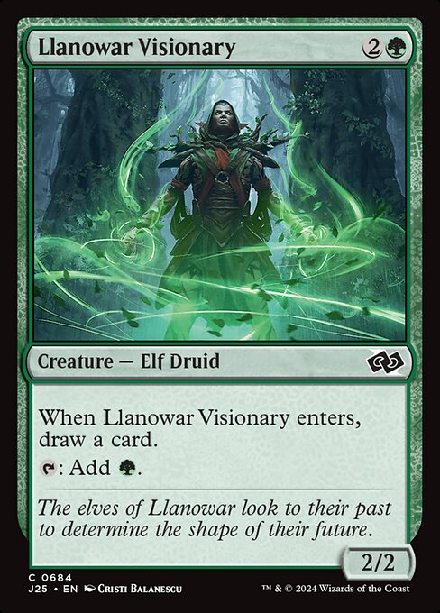 Llanowar Visionary highlighted card art