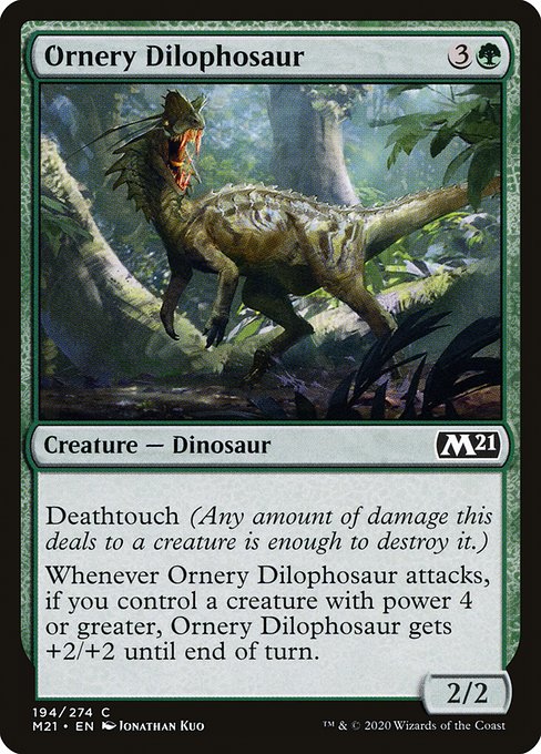 Ornery Dilophosaur from Core Set 2021