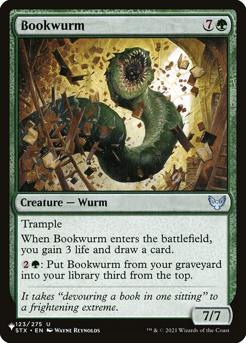 Bookwurm highlighted card art