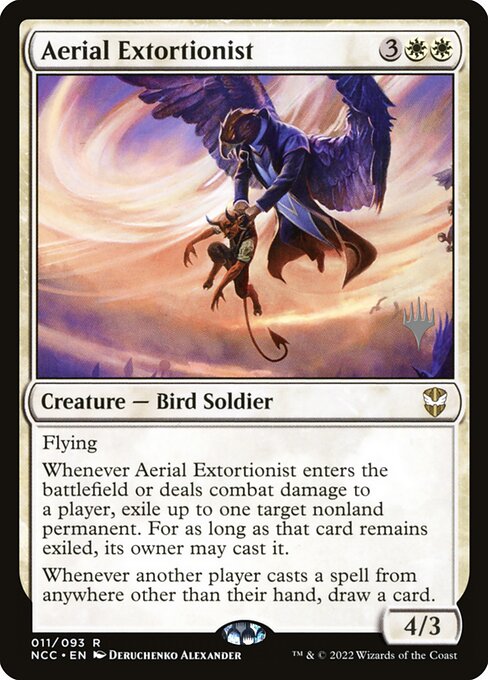 Aerial Extortionist from New Capenna Commander Promos