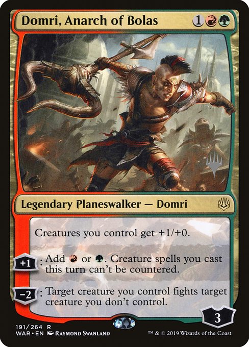 Domri, Anarch of Bolas from War of the Spark Promos