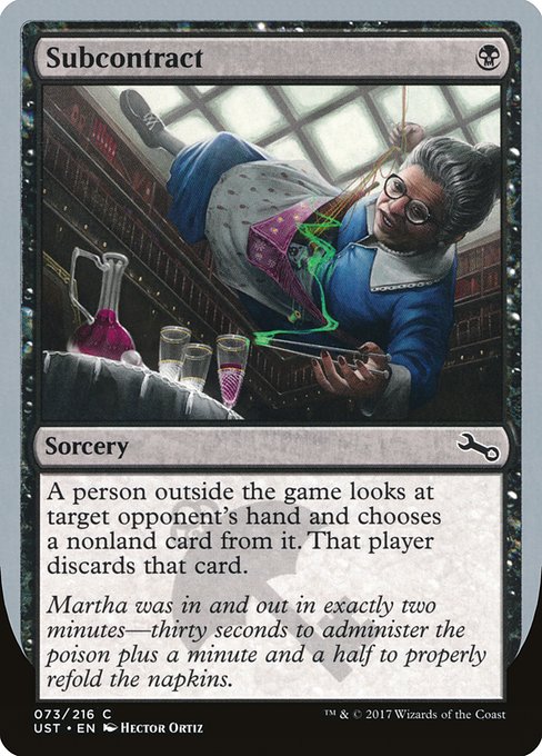 Subcontract highlighted card art