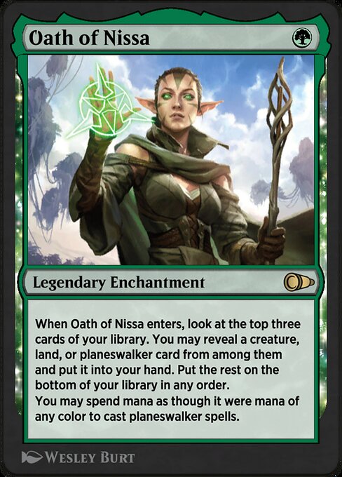 Oath of Nissa highlighted card art