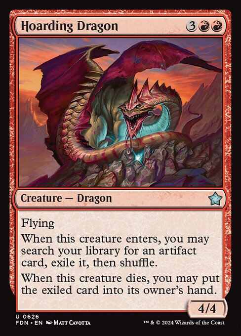 Hoarding Dragon highlighted card art
