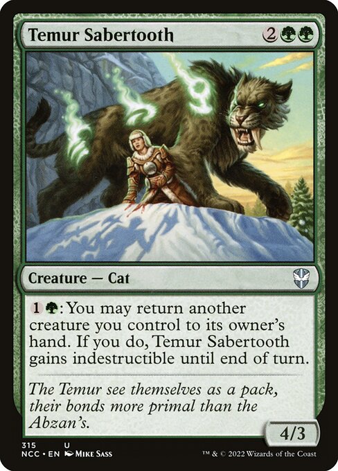 Temur Sabertooth from New Capenna Commander