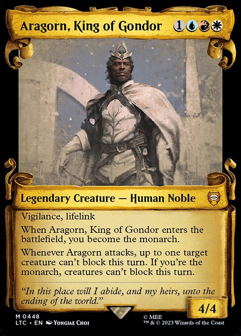 Aragorn, King of Gondor highlighted card art