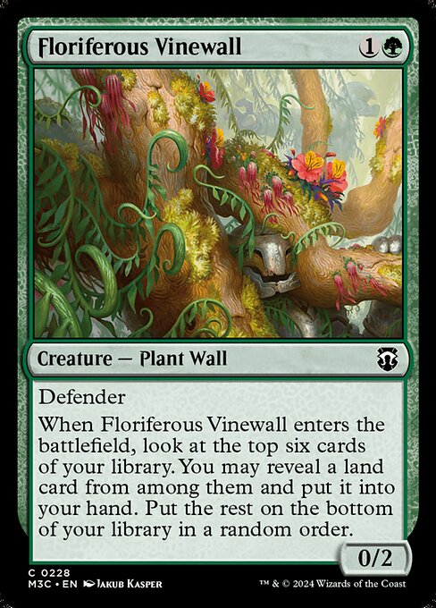 Floriferous Vinewall highlighted card art