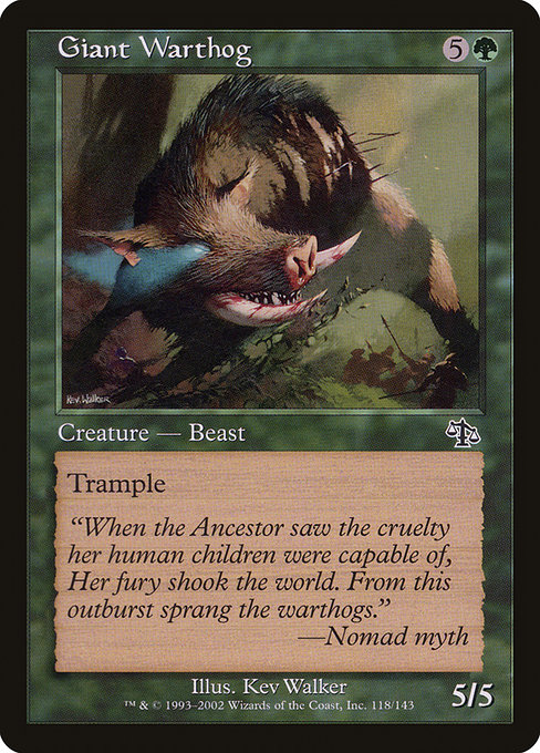Giant Warthog highlighted card art