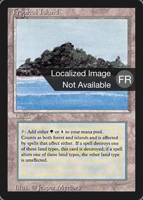 Tropical Island from Foreign Black Border