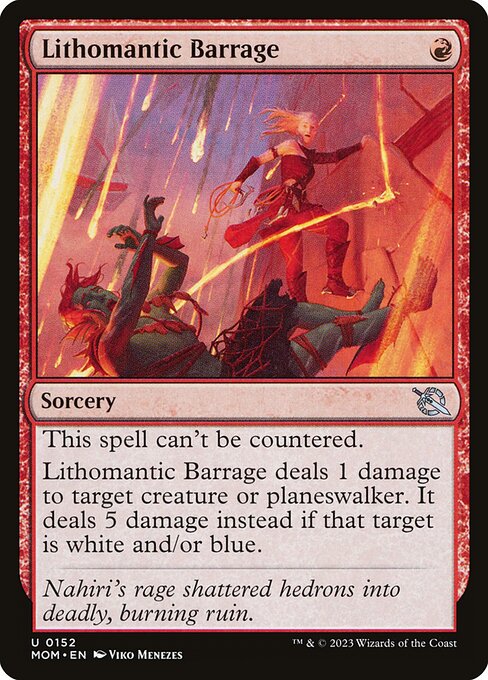 Lithomantic Barrage highlighted card art