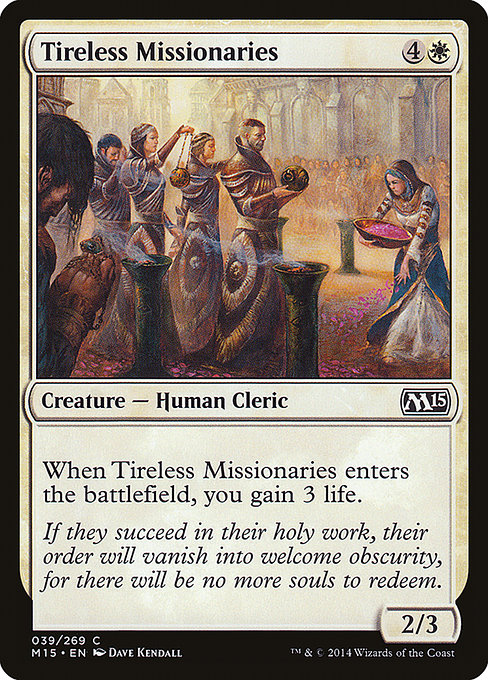 Tireless Missionaries highlighted card art