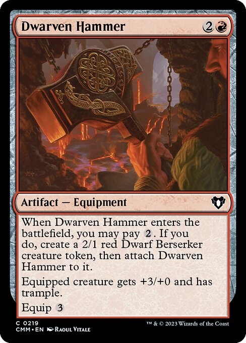 Dwarven Hammer from Commander Masters