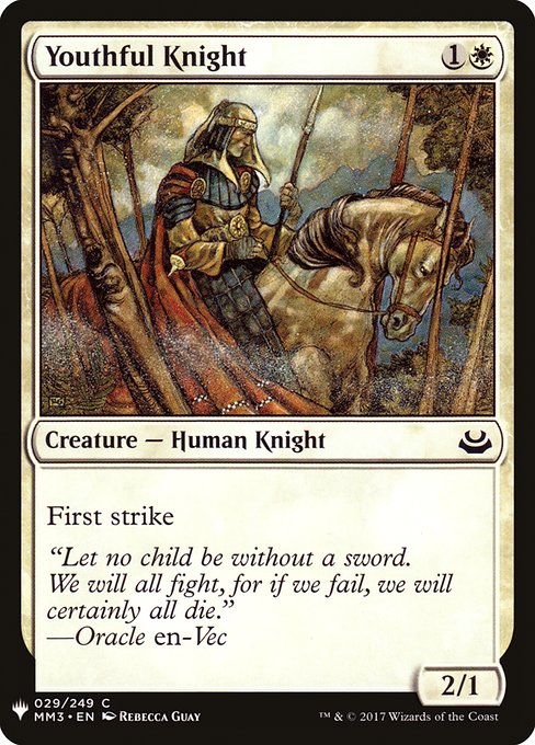 Youthful Knight highlighted card art
