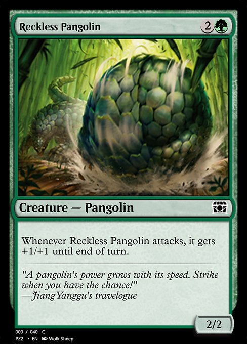 Reckless Pangolin highlighted card art