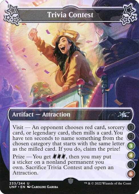 Trivia Contest highlighted card art