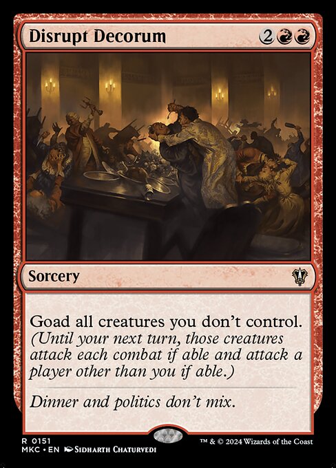 Disrupt Decorum highlighted card art